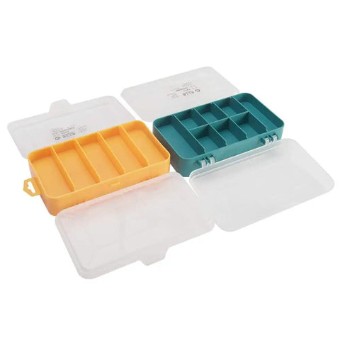 Double-Side Hardware Box Storage Organizer With 13 Compartments, Perfect For Screws Nuts Bolts Tools Tackle And Parts, Rugged Plastic Case With Transparent Lid, Green Color, Portable, Tough-As-Nails Organizer Tray