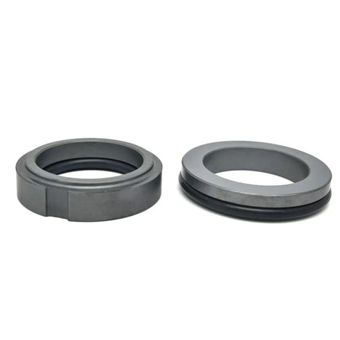 M74D-40 Rotary and Stationary Seal Faces for 40mm Shafts, Made from Premium Silicon Carbide to Rock Solid Performance in Your Industrial Setup, a Top Shelf Replacement Deal That Will Kick Ass on Leak Containment. Two seal faces showing rotating ring and fixed plate.