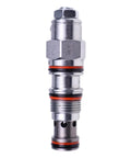 Tough As Nails Heavy Duty Counter Balance Valve 7011377 for JLG Towable Boom Lift, detailed view of metal valve with seals.