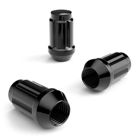 Heavy Duty Spline Drive Lug Nuts Built Tough For Zero Drama Rides 1/2X20 Thread 1.4 Inch Closed End Acorn Taper Seat Black Steel Alloy.