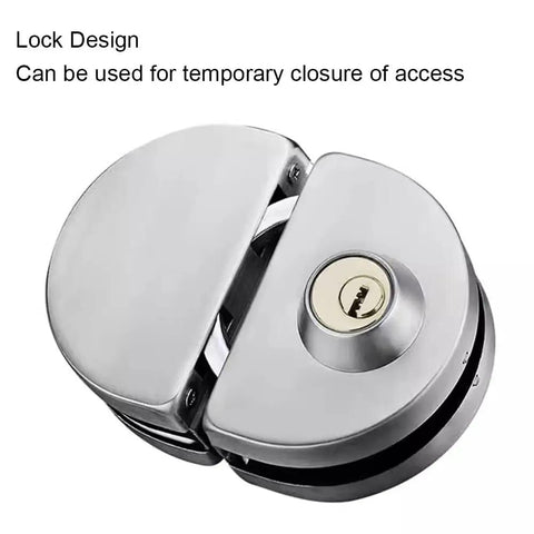 Rock Solid Heavy Duty Metal Swing Safety Gate lock design for temporary closure, made of stainless steel.
