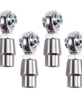 Shed Built Heavy Duty 4 Piece Rod End Kit With Spacers Tube Adapters Jam Nuts 5 8 Inch 18 Thread close-up view of rod ends