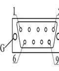 Connector diagram for Rock Solid Small Linear Optical Incremental Encoder With 5V A B Z Output KA200 110mm Travel
