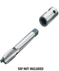 Three Quarter Weldon Tap Holder For Five Eighth Inch Taps With Quick Change Collet adapter beside tap, tap not included