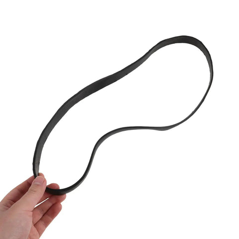 Heavy Duty Silicone Bumper Rings For Fire Extinguisher Carts shown in hand, flexible black rubber for shock absorption.