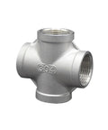 Stainless Steel 304 BSPT Pipe Fittings Kit Elbow 90 Degree 3 Way 4 Way Threaded Coupler Adapter For DIY Home Projects 4-way cross