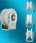 Heavy Duty Slick Glide Caster Wheels Built Tough For Rock Solid H Style Sliding Track Operation Featuring Premium 304 Stainless Steel Bearings.
