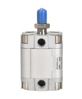Straight Up Premium Compact Pneumatic Air Cylinder Built For Raw Industrial Might Featuring Bullseye Precision 35 mm Stroke and Easy Peasy Installation front view.