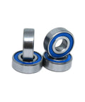 10 Pack 12X21X5MM 6801RS Ball Bearings Abec Seven Precision featuring blue seal, showcased from different angles.