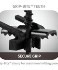 Grip-Bite clamp with teeth for secure grip, designed for Top Shelf Hidden Deck Clips Hella Tough 316 Stainless Steel.