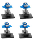4 Pack Aluminum Alloy Solar Panel Mounting Bracket Clips With Wing Nuts Heavy Duty Roof Attachment Hardware displaying clips for solar panel installation.