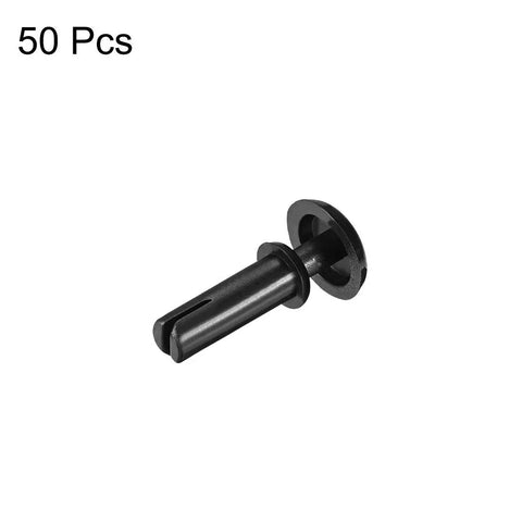 Push In Panel Clips Nylon Fasteners For PCB And Circuit Boards Plug And Play Setup Heavy Duty 50 Piece Set - Black Retainer Hardware