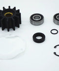 Hella Reliable Raw Water Sea Pump Rebuild Kit For Volvo Penta Omc Boats With Impeller Shaft Seals and Bolt Set 3857794 3858847 including bearings and seals.