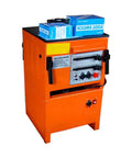 Heavy Duty Rebar Cutter And Bender Built Tough For Gritty Job Sites Featuring Slick Cuts Up To 25Mm With 1600W Electric Workhorse and Pro Grade Tool, orange unit with control panel.