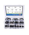 320 Pcs M3 M31 Carbon Steel Compression Type Wavy Crinkle Spring Washers Assortment Kit Black With Box Three Wave Set Includes 13 Models For DIY Projects Pro Grade Heavy Duty Fastening Elasticity, open box with assorted washers