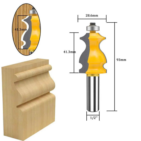 Half Inch Shank Router Bit Set Ten Pieces For Picture Frame Molding And Architectural Forming Woodworking CNC Cutting Bits Carbide