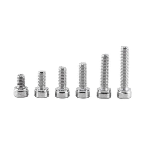 A2 Stainless Steel Hex Socket Screw And Nut Kit, 250 Piece Fastener Set with cap head bolts in six different lengths