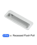 Recessed Flush Pull Handle Set 2 Pack Gray Plastic Inset Hidden Pulls For Cabinets Doors Drawers And Furniture Ideal For Home