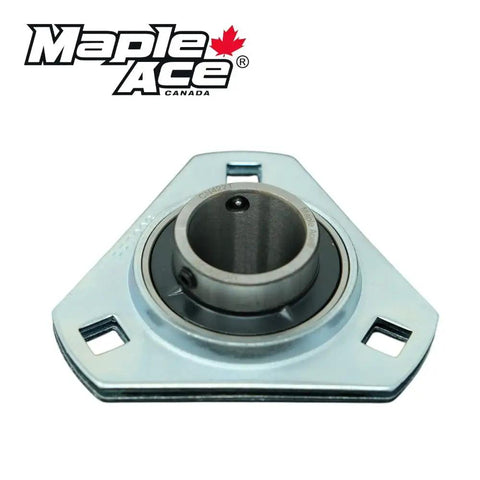 Heavy Hitter UC205 Triangle Flange Pillow Block Bearing With 1 Inch Bore and Three Bolt Mounting for slick operation.