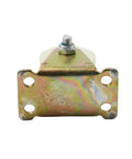 Top Tier V Type Nylon Groove Roller Pair With Galvanized Steel Track Pulley, front view showing mounting brackets and bolt.