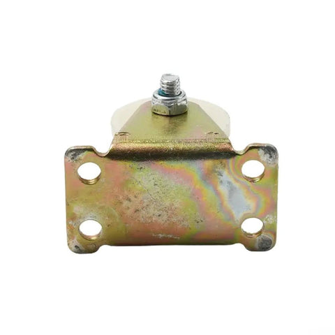 Top Tier V Type Nylon Groove Roller Pair With Galvanized Steel Track Pulley, front view showing mounting brackets and bolt.