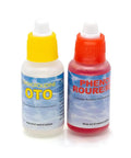 Two dropper bottles labeled for chlorine and pH testing, used to keep your backyard party spot clean and safe with zero fuss.