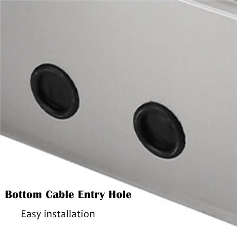 Electrical Junction Box Built Like A Tank Stainless Steel Heavy Duty Metal Enclosure For Factories And Workshops 24 By 30 By 6 Inch Locking Door Waterproof Dustproof Industrial Chest bottom cable entry holes
