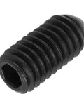 Built Rugged Carbon Steel M6 Hex Socket Ball Spring Plunger Set Ten Piece showing a single black hex socket ball plunger.