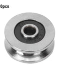 Rock Solid Steel V Groove Ball Bearings 10 Pack V1804 Track Rollers, steel 4mm ID, 18mm OD, 8mm thick for toy cars.