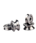 10 Pack Miniature Ball Bearings V Groove And U Groove Wire Guide Track Rollers with steel construction for CNC setups