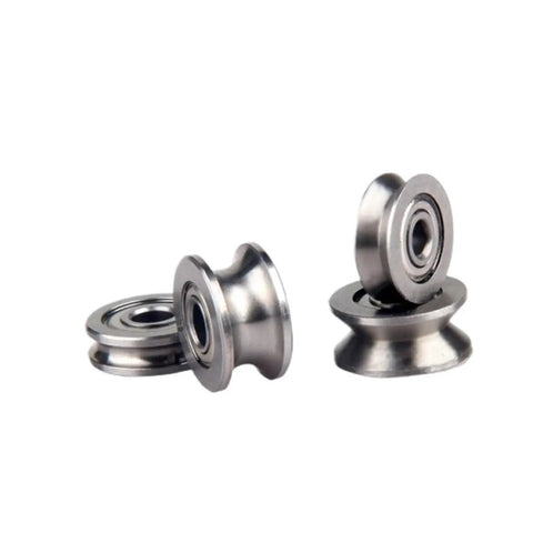 10 Pack Miniature Ball Bearings V Groove And U Groove Wire Guide Track Rollers with steel construction for CNC setups
