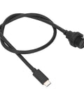Rugged Waterproof Extension Cable With Type C And Usb 3.0 Plugs Designed For Outdoor Gear Lighting And Iot Tech, featuring black insulation.