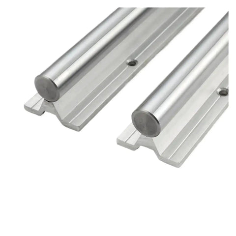 Miniature Linear Motion Guide Rail Set 1000mm Sbr30 Chrome Plated Steel showing two smooth rails with precision ends.