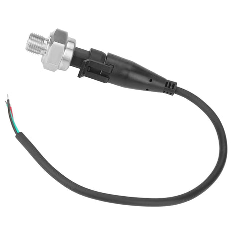 Heavy Duty Pressure Transducer Sensor With G1 4 Inch Thread For Water Gas Or Oil Monitoring 0 To 200 Psi Range featuring a stainless steel housing and wiring.