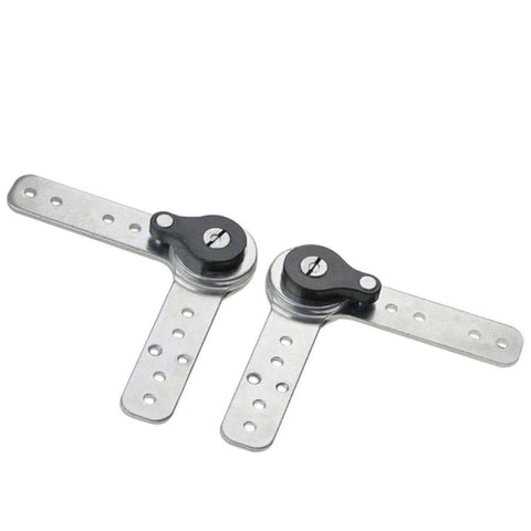 Heavy Duty Adjustable Angle Hinge With Auto Reset For Furniture 90 To 170 Degree, 2 Pack, galvanized steel in side view