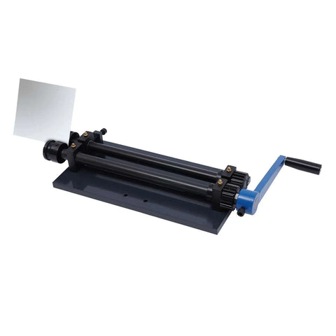 Pro Grade 12 Inch Gear Driven Sheet Metal Bead Roller Machine With Six Die Set 1.2mm Capacity, side view