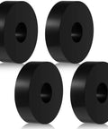 Killer 4 Pc Thick Rubber Isolation Pads And Vibration Damping Washers 1 5 Inch Od For Home Theater Rig And Electronic Gear With 65 Duro Hardness, black rubber pads, 1.5 inch outer diameter.