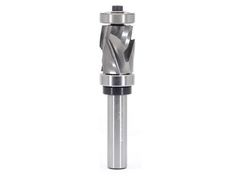 Ultra Performance Compression Flush Trim Router Bit With Top And Bottom Bearing, One Half Inch Shank, 7/8 Inch Diameter, Mirror Finish