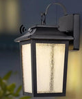 Premium Black Led Outdoor Wall Lantern Waterproof Design Packing Hella Bright 13 Watts With Auto Dusk Sensor And 3000K Warm White Glow outdoor installation