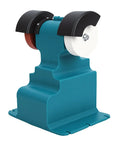 Badass Mini Bench Grinder For Sharpening And Polishing Metal Tools with coarse and fine wheels, featuring a full copper motor.