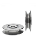 Heavy Duty U Groove V Pulley Wheel Roller For Sliding Doors Easy Swap Smooth Glide Built Tough Direct Replacement 8Mm Bore 50 By 13Mm Track Hardware For Glass Aluminum And Drawer Systems, stainless steel design.