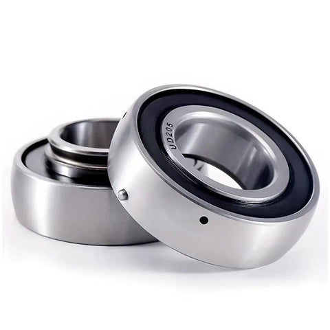 Heavy Duty 20X47X14mm Insert Ball Bearing With Spherical Outer Ring For Industrial Equipment showing sealed steel design.
