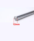 Heavy Duty Linear Motion Guide Shafts, Case Hardened Steel Rails Built Like A Tank For 3D Printers CNC Machines And Tough D I Y Setups, 12mm end view.
