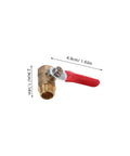 Heavy Duty Copper Ball Valve 6 Pack Built Tough NPT Thread Female To Male Connector with red lever for easy shut off.