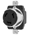 Rock Solid Pro Grade Twist Lock Receptacle 50 Amp 250Vdc 600Vac 3 Pole 4 Wire Grounding Screw Terminal Black durable industrial socket