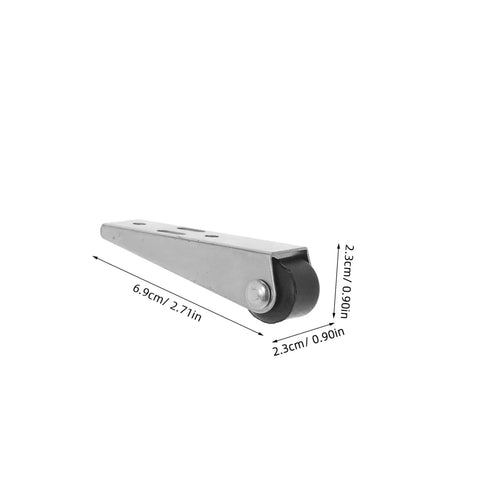 Heavy Duty Vertical Sliding Door Rollers Four Pack For Cabinet Closet Track Guide Smooth Gliding Wheels showing steel wheel and dimensions.