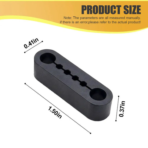 Road Ready Car Door Latch Cover Pads Heavy Duty Silica Gel Shock Absorbers Smooth Shutting Door Bumpers, size 1.50in x 0.41in x 0.37in