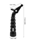 Ergonomic Ice Cream Maker Handle Replacement Lever For Ice Cream Machines Heat Resistant Comfy Grip shown with size dimensions