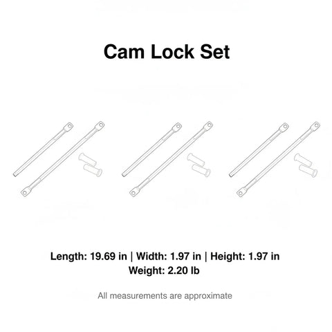 All In One Quick Install Cam Lock Kit With Adjustable Rods For Easy Cabinet Repair And Locker Security Durable Iron Hardware
