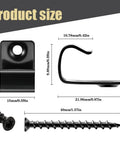 Built Tough 304 Stainless Steel Deck Start Clips, 50 Pc Set With Star Screws And Driver Bits, Universal Slip On Fasteners For Composite Boards, No Sweat Outdoor Mounting Hardware Black product size dimensions.
